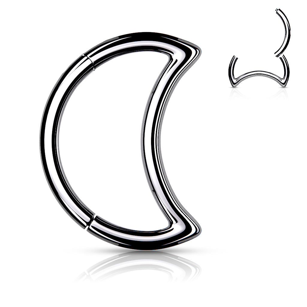 High Quality Precision Surgical Steel Crescent Hinged Segment Hoop Rings
